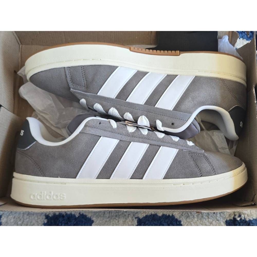 Adidas Grand Court Alpha 00s‎ Mens Grey Suede Sneakers JR0542 Size 13 NEW